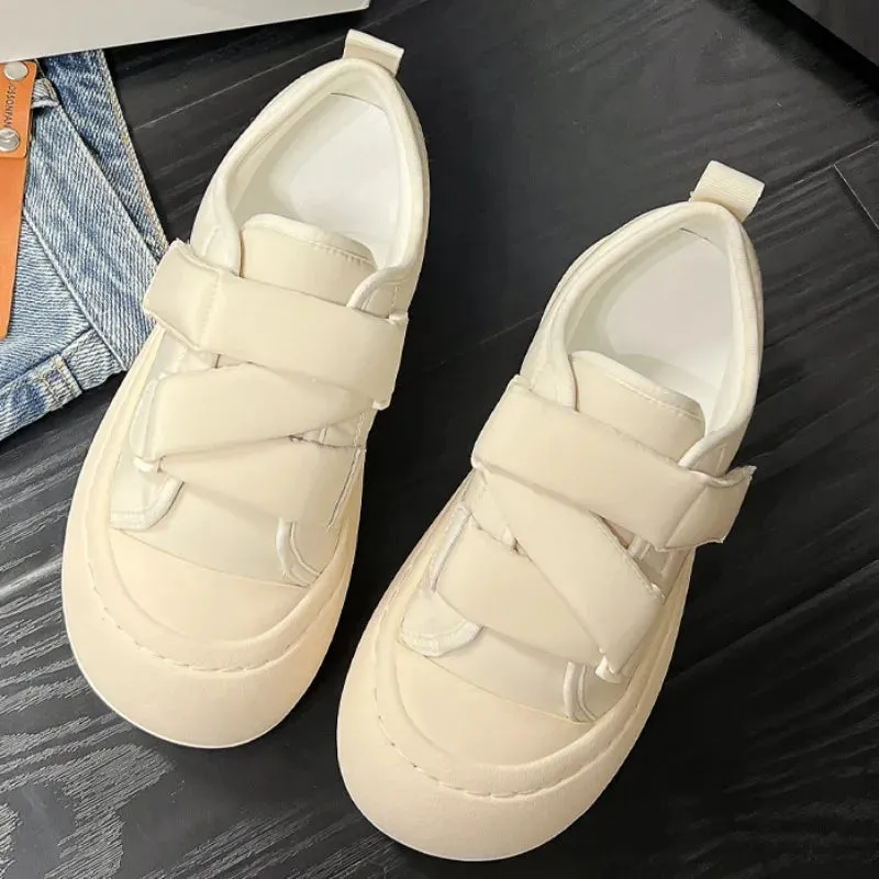 Sohiwoo Women's Shoes Round Toe Cute Kawaii Female Footwear Pink High on Platform Cotton Cheap New Arriva Urban Autumn Shoe Casual