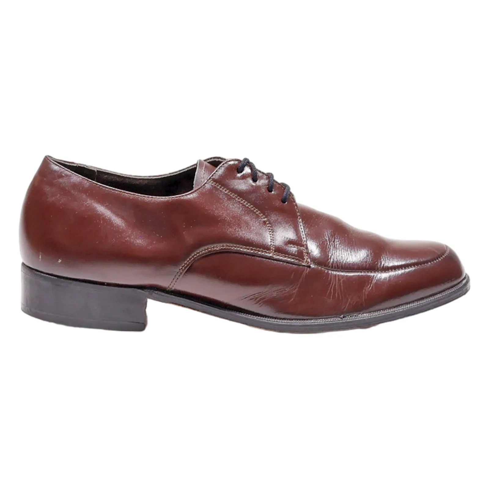 STATUS Oxford Shoes Brown Leather Mens UK 9.5