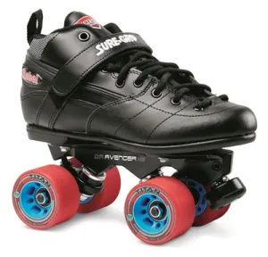 Suregrip Rebel Roller Skates Black w Avenger Aluminium