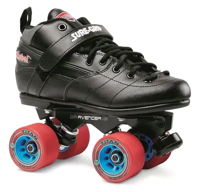 Suregrip Rebel Roller Skates Black w Avenger Aluminium