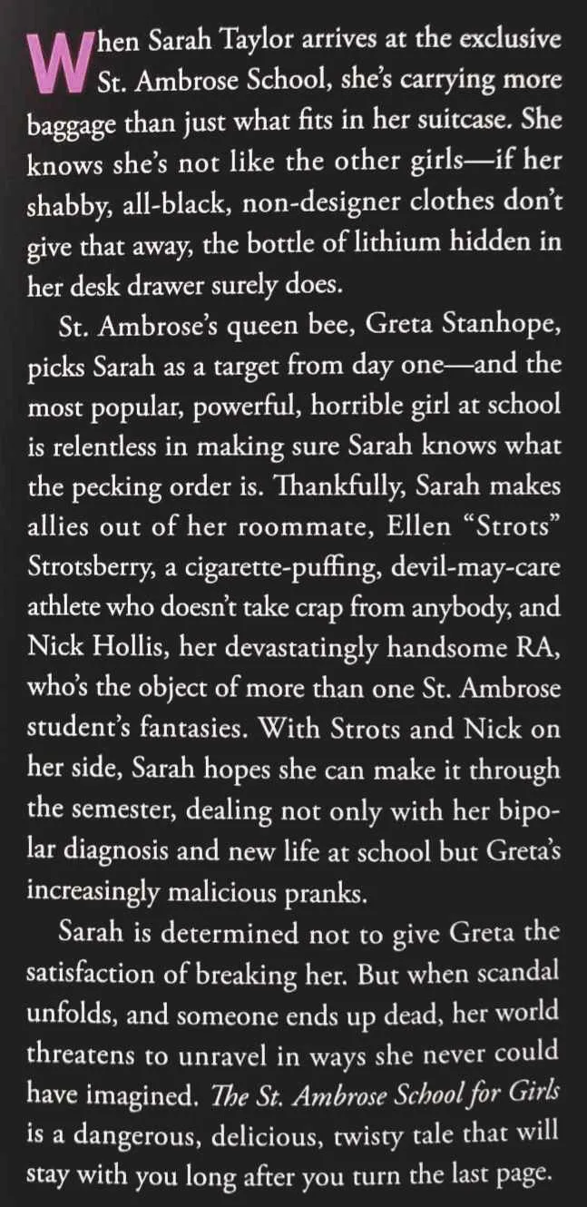 THE ST. AMBROSE SCHOOL FOR GIRLS - Jessica Ward