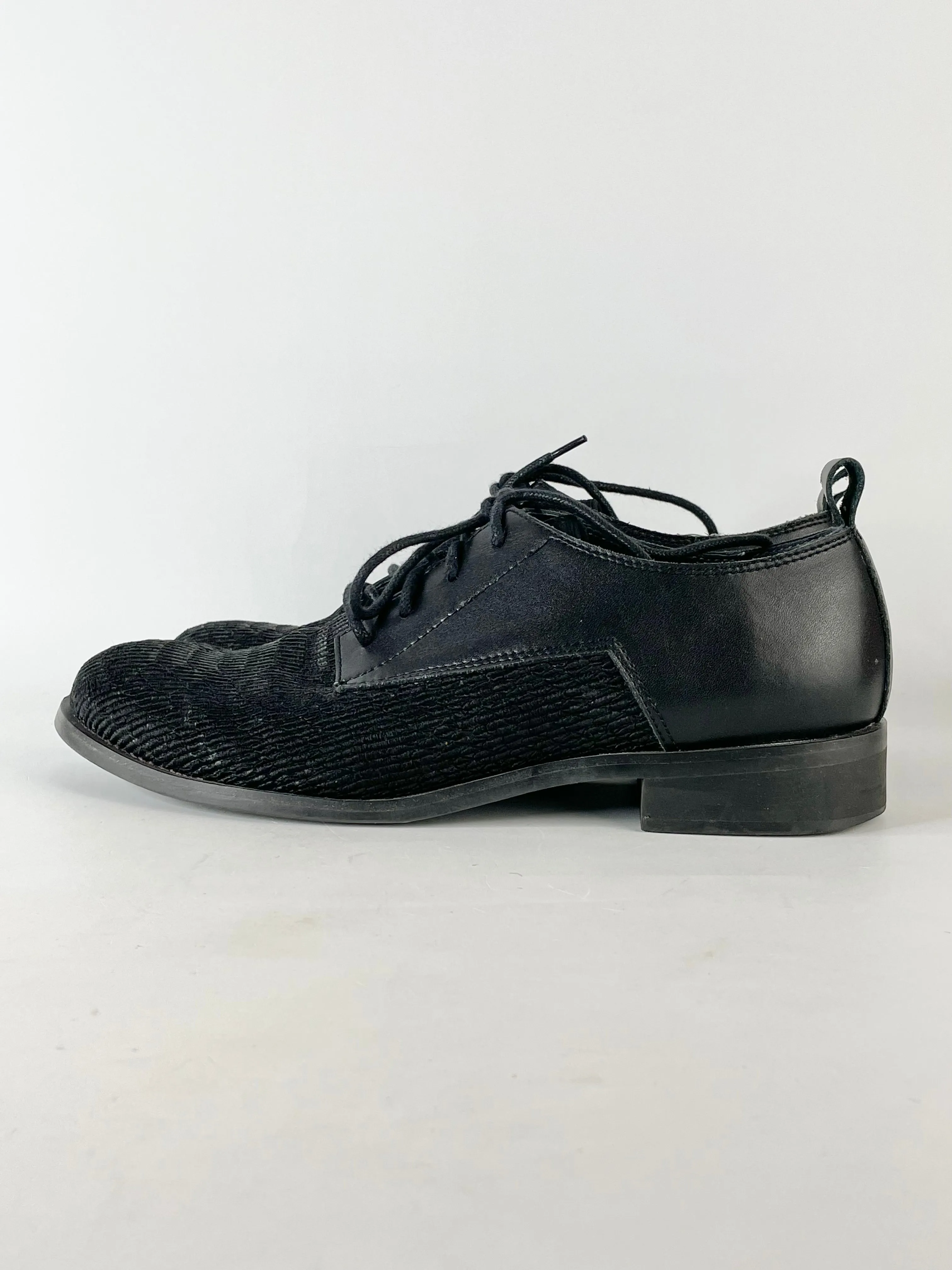 United Nude Black Leather Oxford-Style Lace Ups - EU43