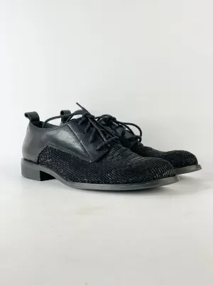 United Nude Black Leather Oxford-Style Lace Ups - EU43