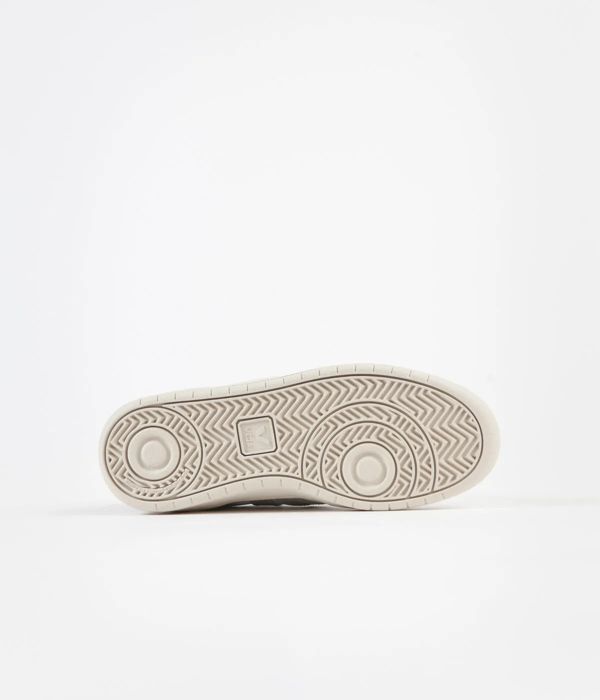 Veja Womens V-10 Leather Shoes - Extra White / Oxford Grey / Orange Fluoro
