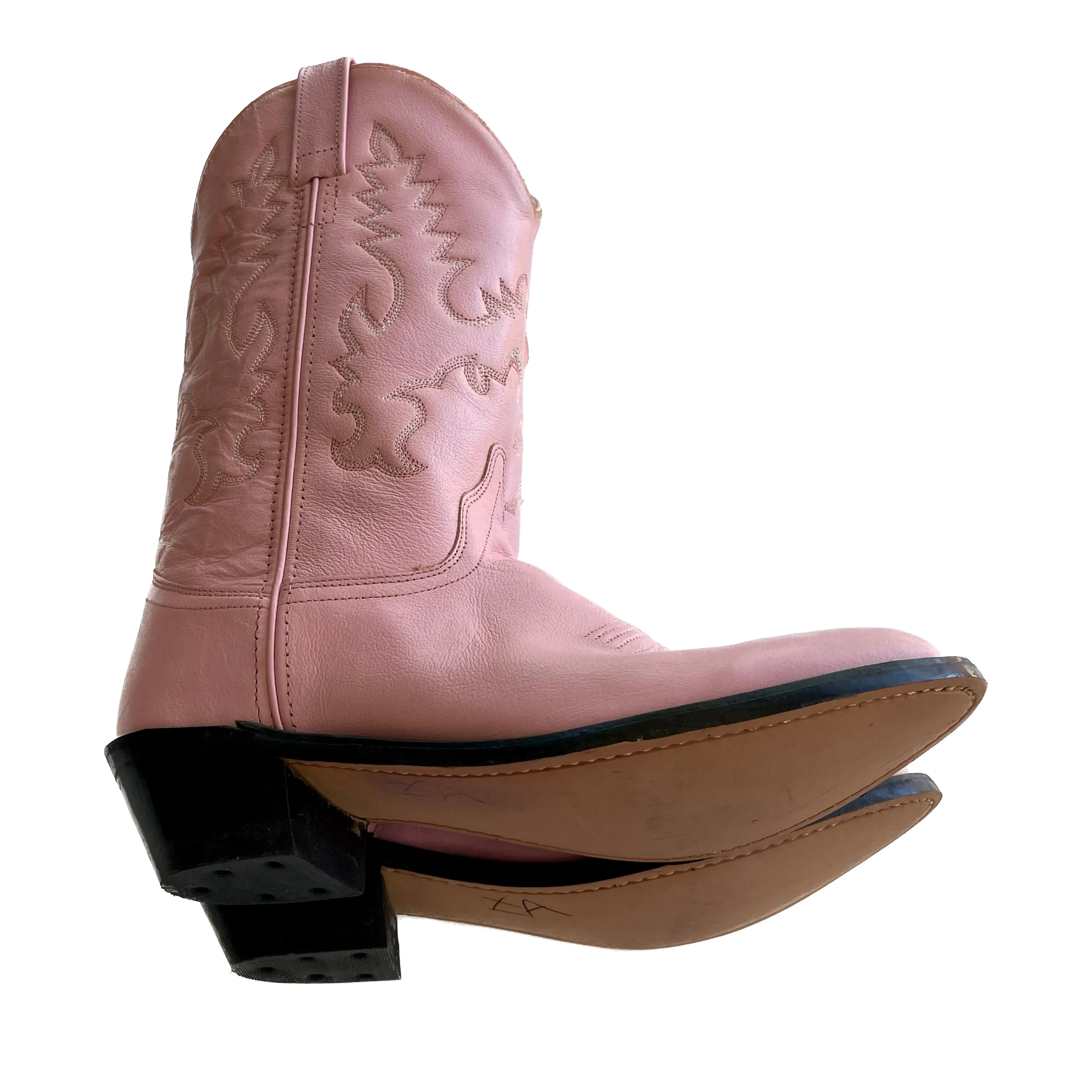 VINTAGE PINK COWBOY BOOTS