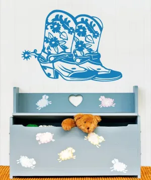 Vinyl Wall Decal Sticker Cowboy Boots #OS_AA349