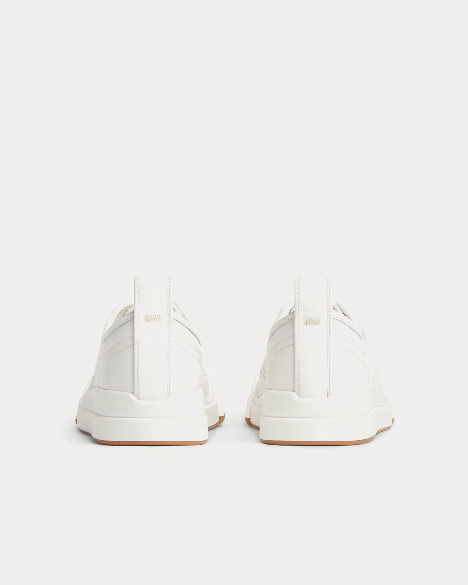 Vulcan Calfskin Leather Optic White Low Top Sneakers