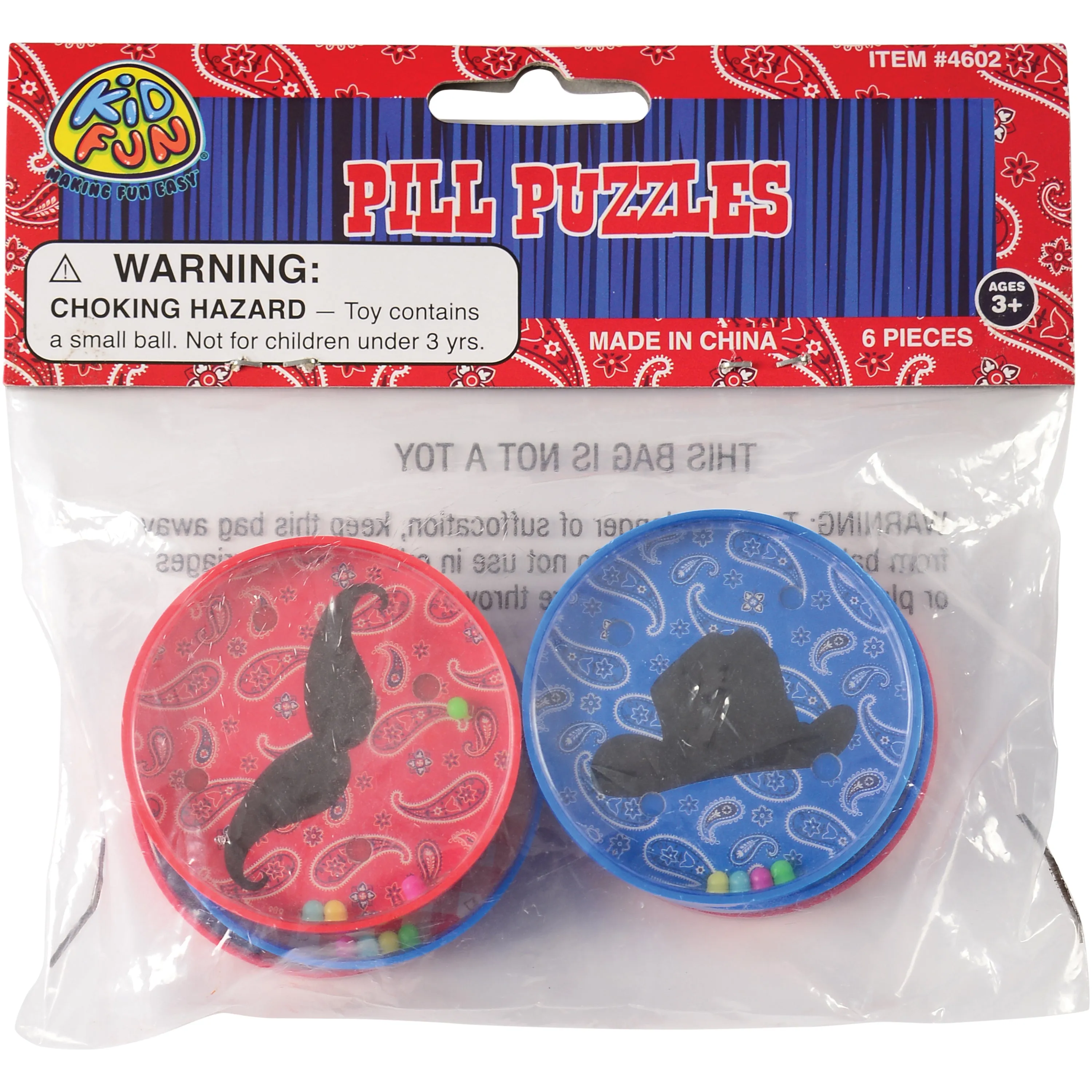 Western Pill Puzzles/6 Per Pkg