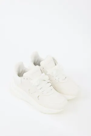 White Leather Oversized Runner Sneaker