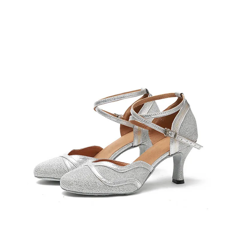 Women Glitter Soft Bottom Ballroom Modern Dance Shoes