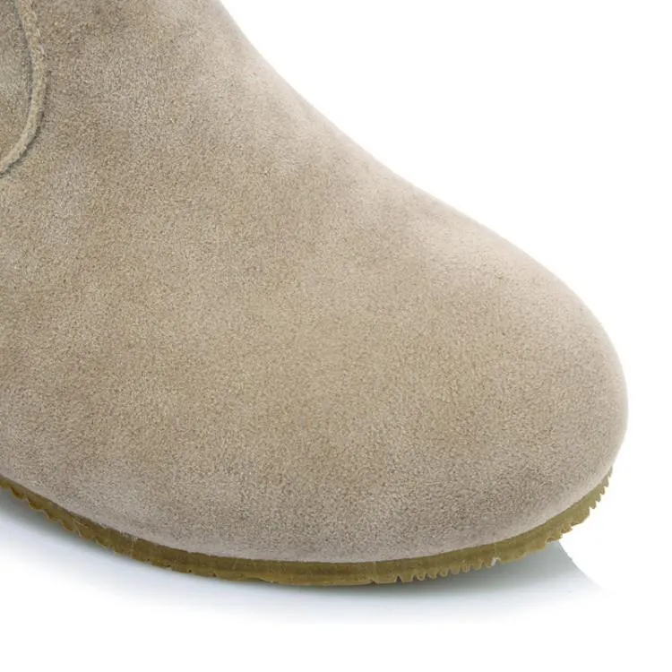 Women's faux suede mid calf slouch boots for fall winter