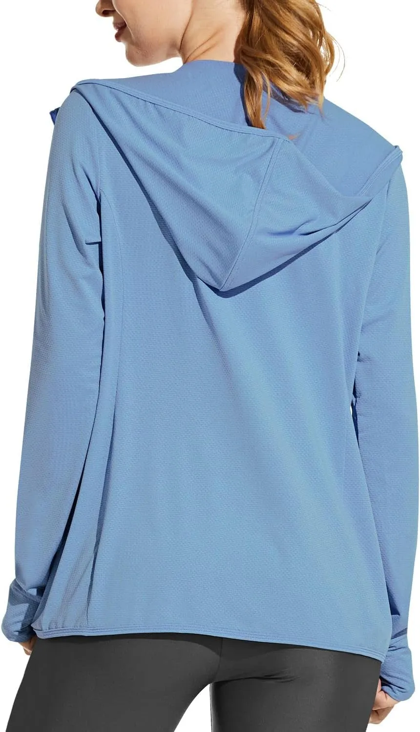 Women'S UPF 50  Sun Protection Jacket Hooded Cooling Shirt with Pockets Hiking Outdoor Performance