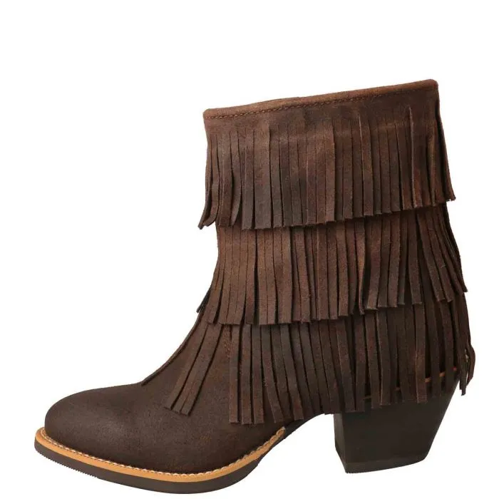 Wrangler Maverick Fringe Ankle Boots