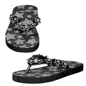 Youth Girl Blazin Roxx Black Star Flip Flop