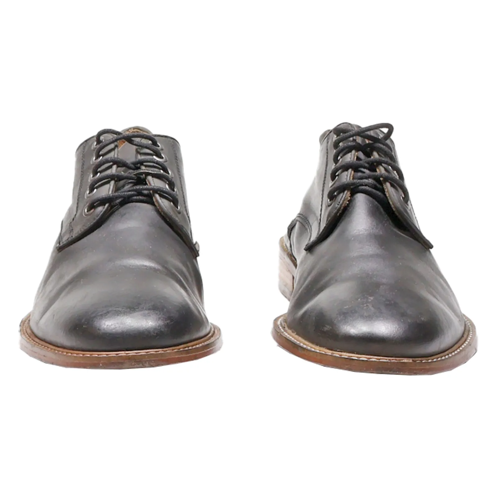 ZIGN Oxford Shoes Black Leather Mens UK 9.5