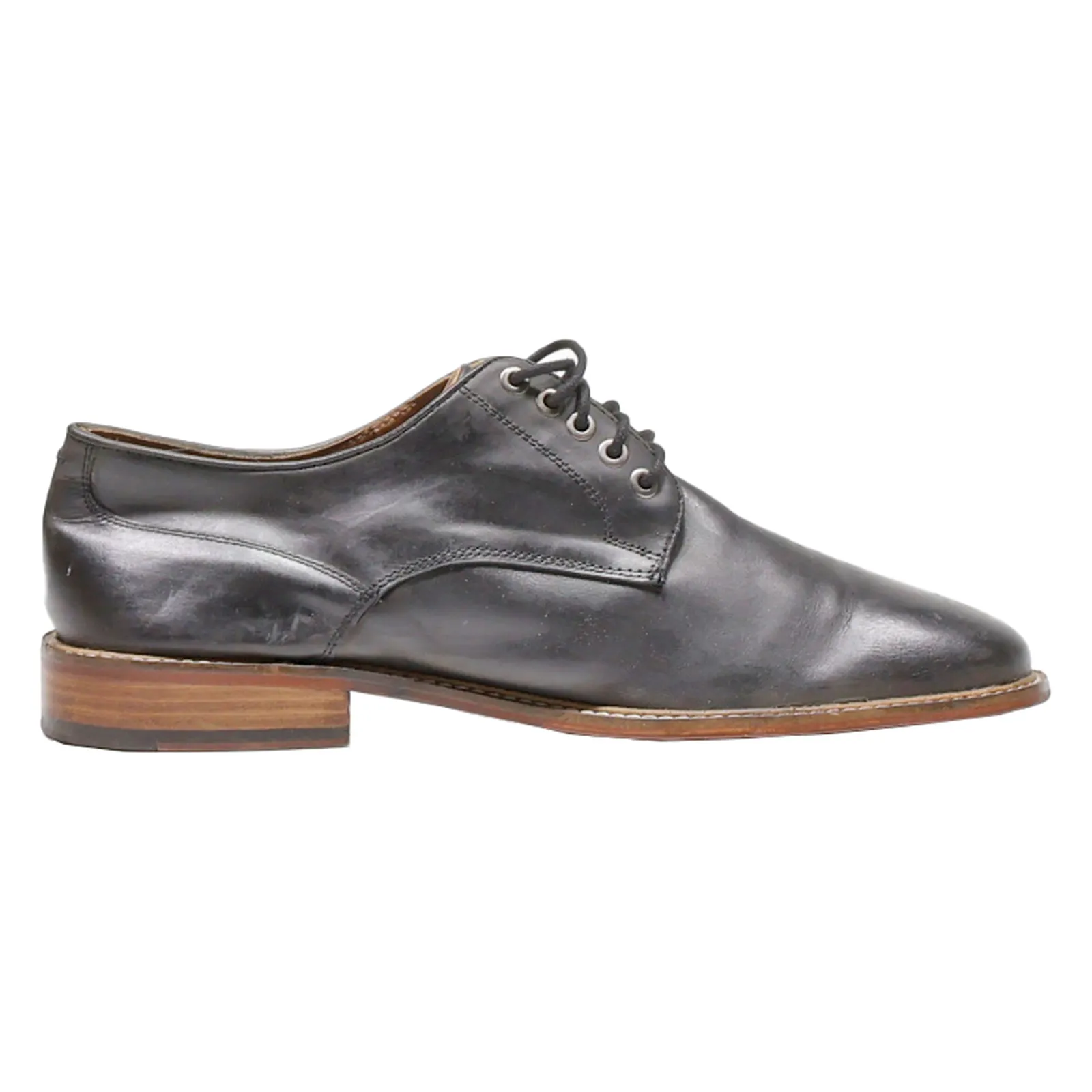ZIGN Oxford Shoes Black Leather Mens UK 9.5