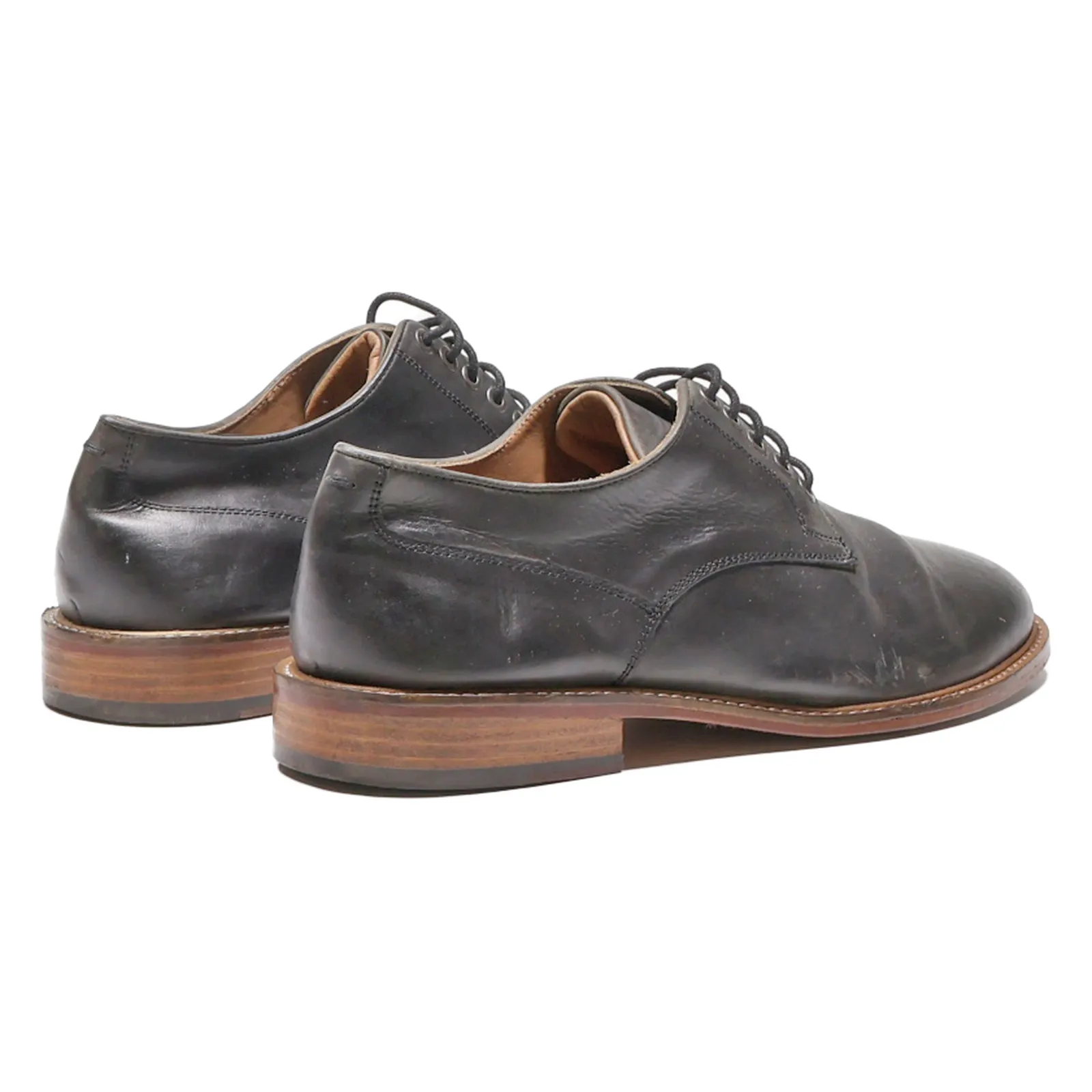 ZIGN Oxford Shoes Black Leather Mens UK 9.5